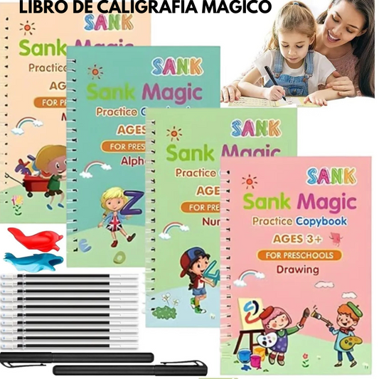 LIBRO CALIGRAFIA MAGICO - PACK X 4