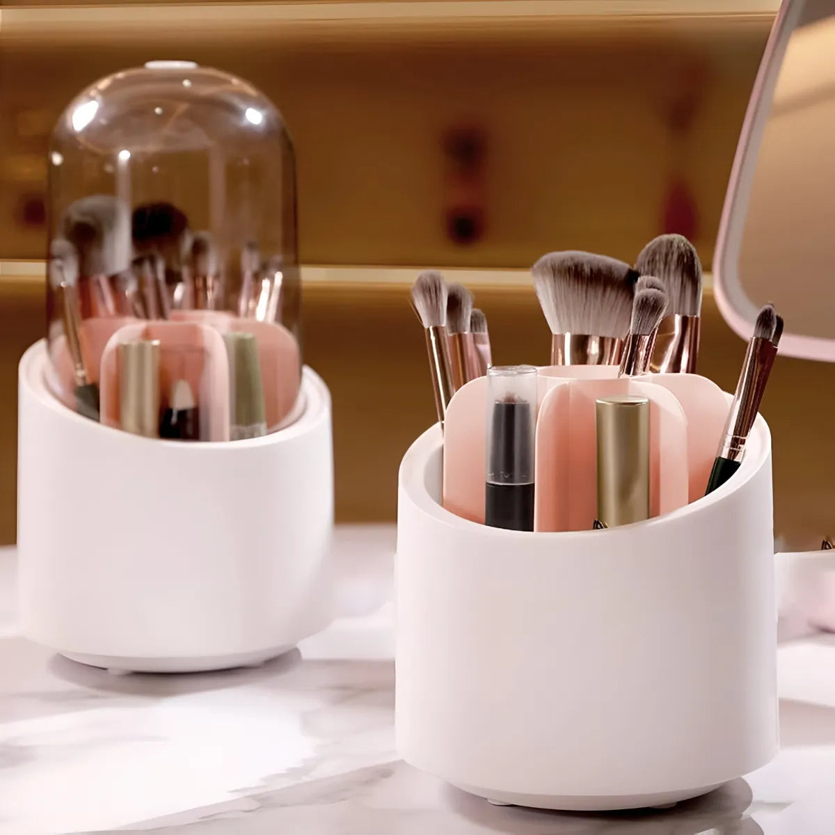 Organizador Para Brochas De Maquillaje Giratorio