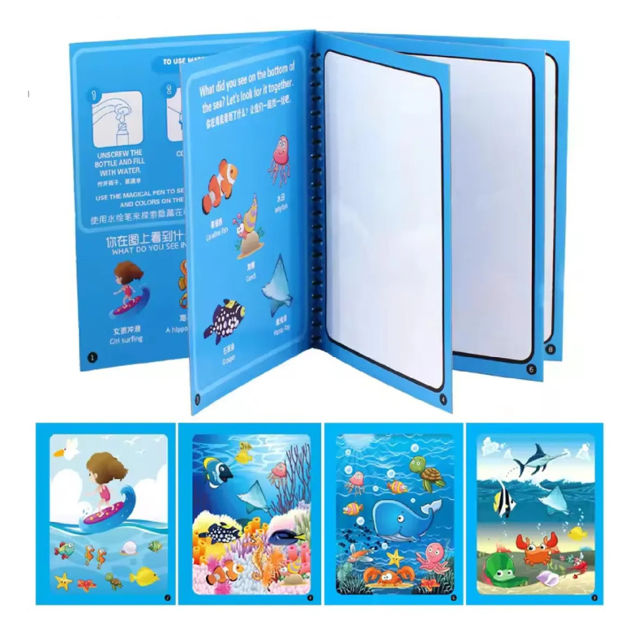 LIBRO MAGICO DE AGUA - PACK X 4