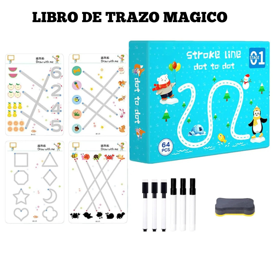 LIBRO DE TRAZOS MAGICOS- 64 PAGINAS