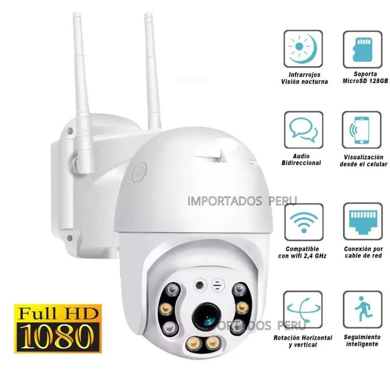 CAMARA DE SEGURIDAD PTZ  + Micro SD 128GB